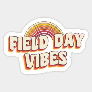 Field Day vibes retro rainbow Kids Teachers Field Day 2022 Sticker